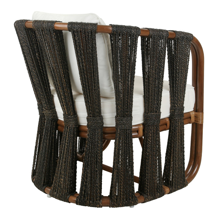Shanaya Rattan Accent Arm Chair with Abaca - Cane Brown - view 7