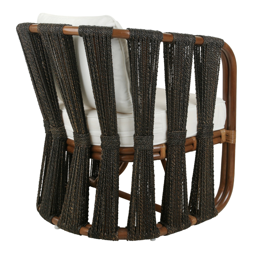 Shanaya Rattan Accent Arm Chair with Abaca - Cane Brown - view 7