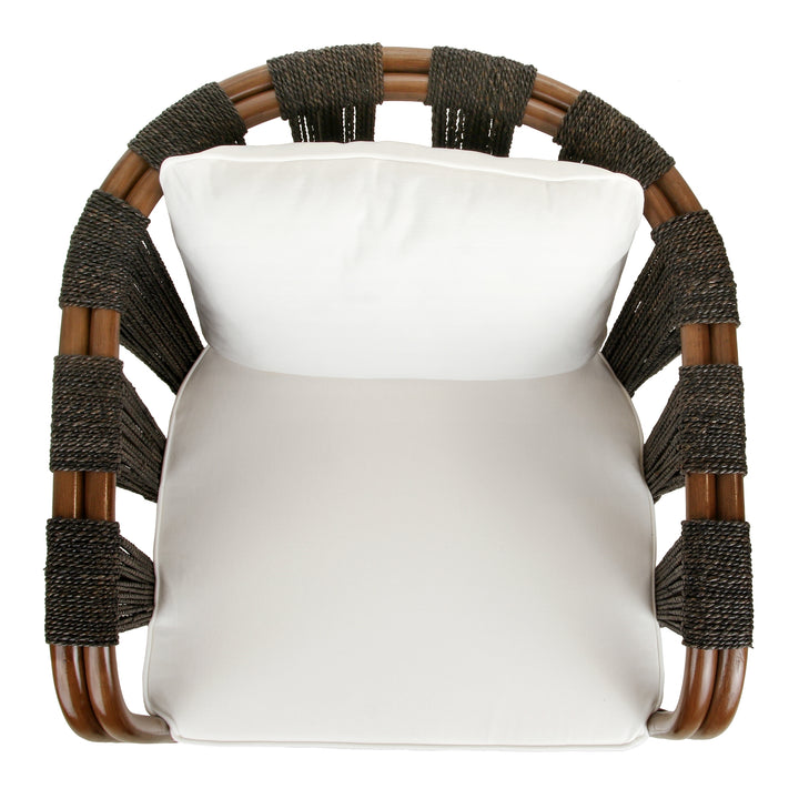 Shanaya Rattan Accent Arm Chair with Abaca - Cane Brown - view 8
