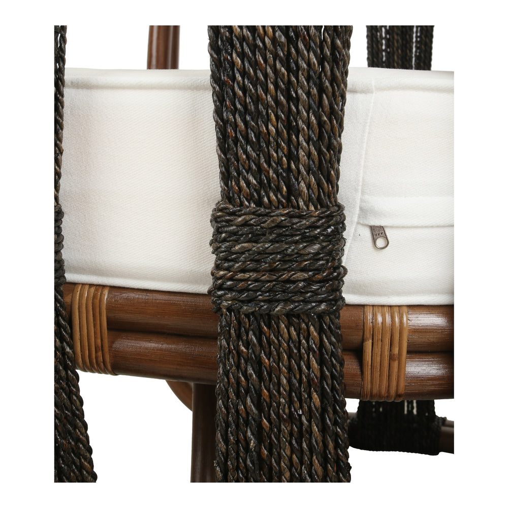 Shanaya Rattan Accent Arm Chair with Abaca - Cane Brown - view 10
