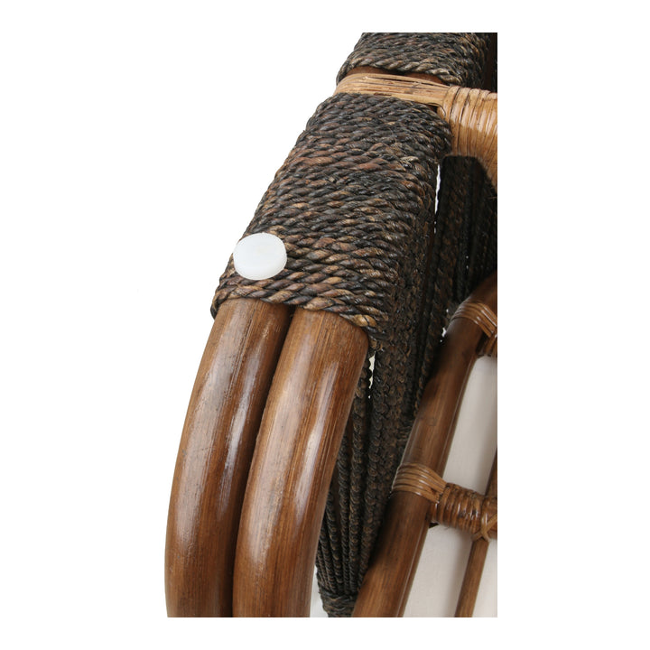 Shanaya Rattan Accent Arm Chair with Abaca - Cane Brown - view 12