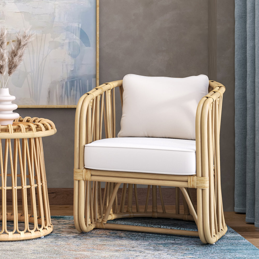 Shanaya Rattan Accent Arm Chair - Natural - view 2