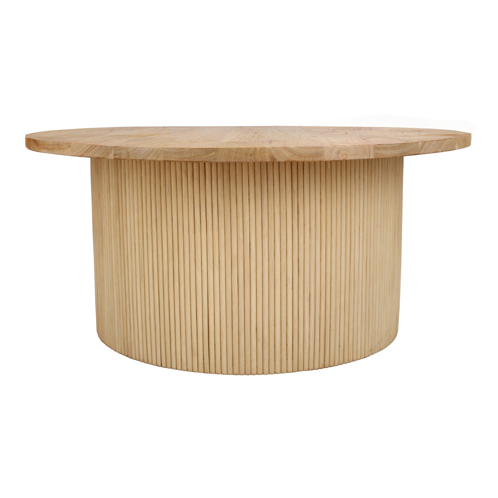 Kiefer Rattan Coffee Table with Wood Top - Natural