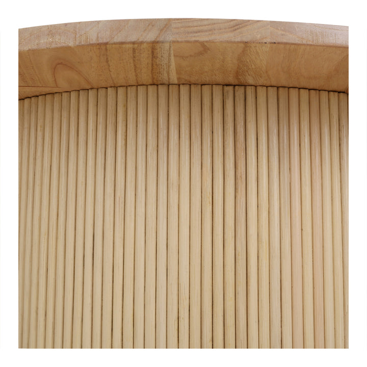 Kiefer Rattan Coffee Table with Wood Top - Natural - view 4