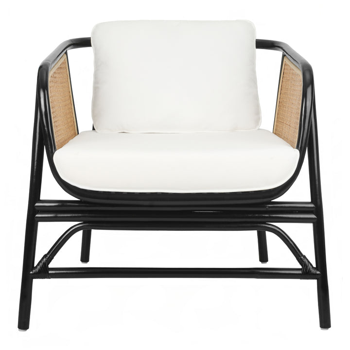 Quilla Rattan Accent Arm Chair - Black/Natural - view 4