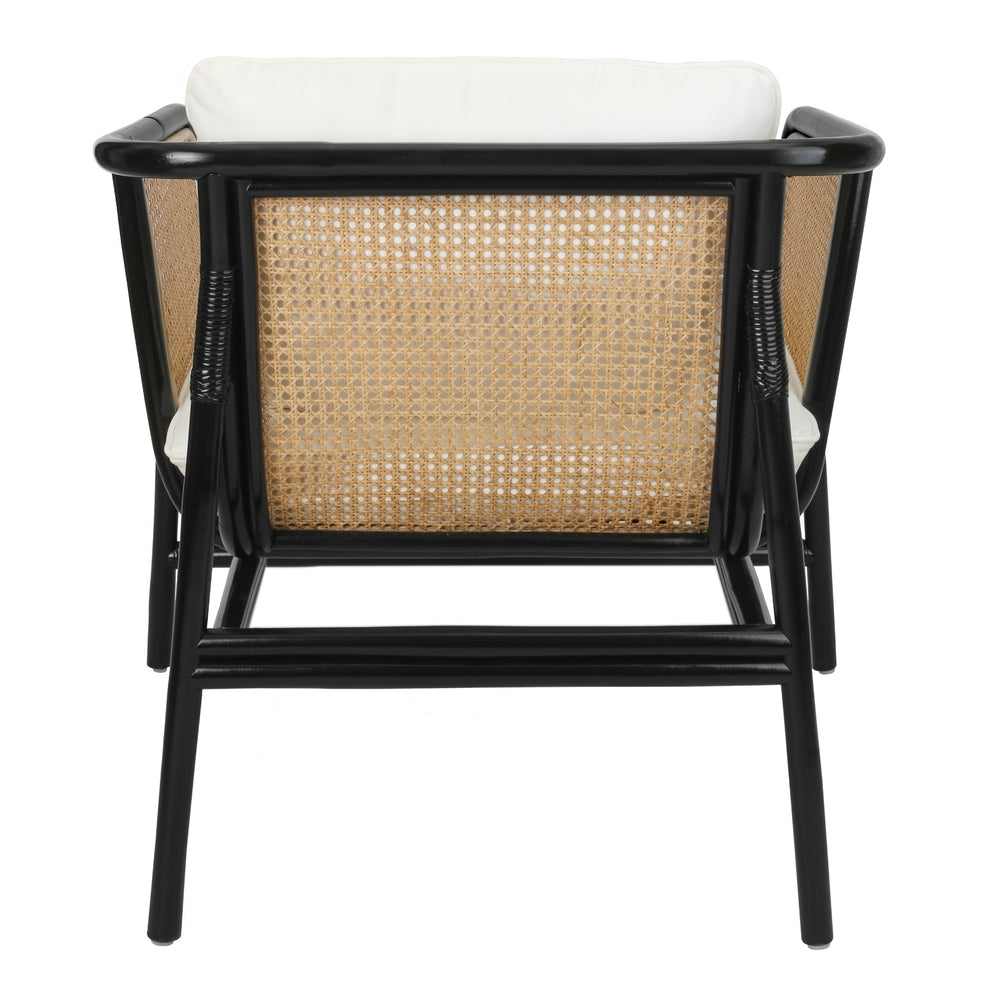 Quilla Rattan Accent Arm Chair - Black/Natural - view 6