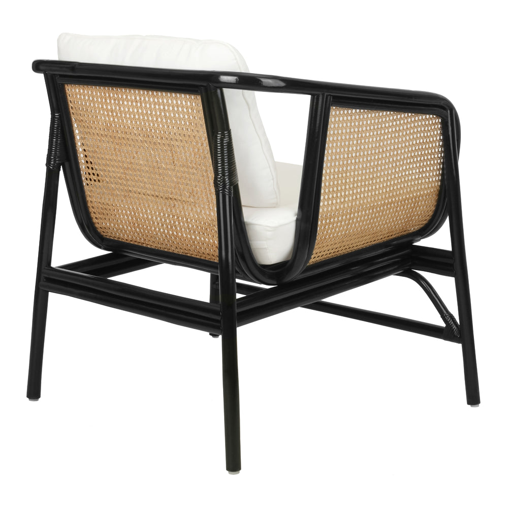 Quilla Rattan Accent Arm Chair - Black/Natural - view 7