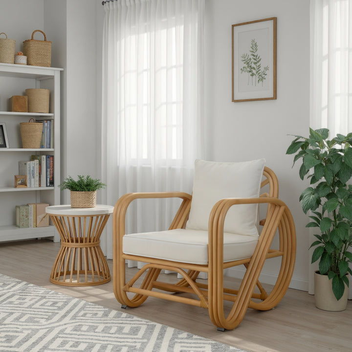Aimara Rattan Accent Arm Chair - Natural - view 3