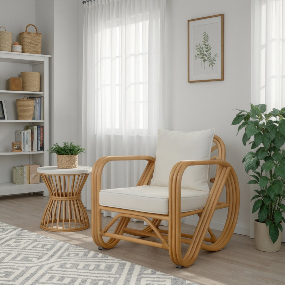 Aimara Rattan Accent Arm Chair - Natural - view 3