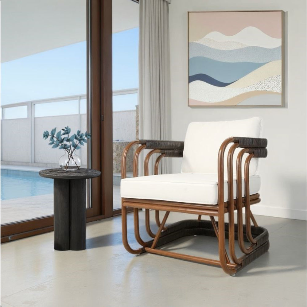 Kimori Rattan Accent Arm Chair - Cane Brown/Espresso Brown - view 3