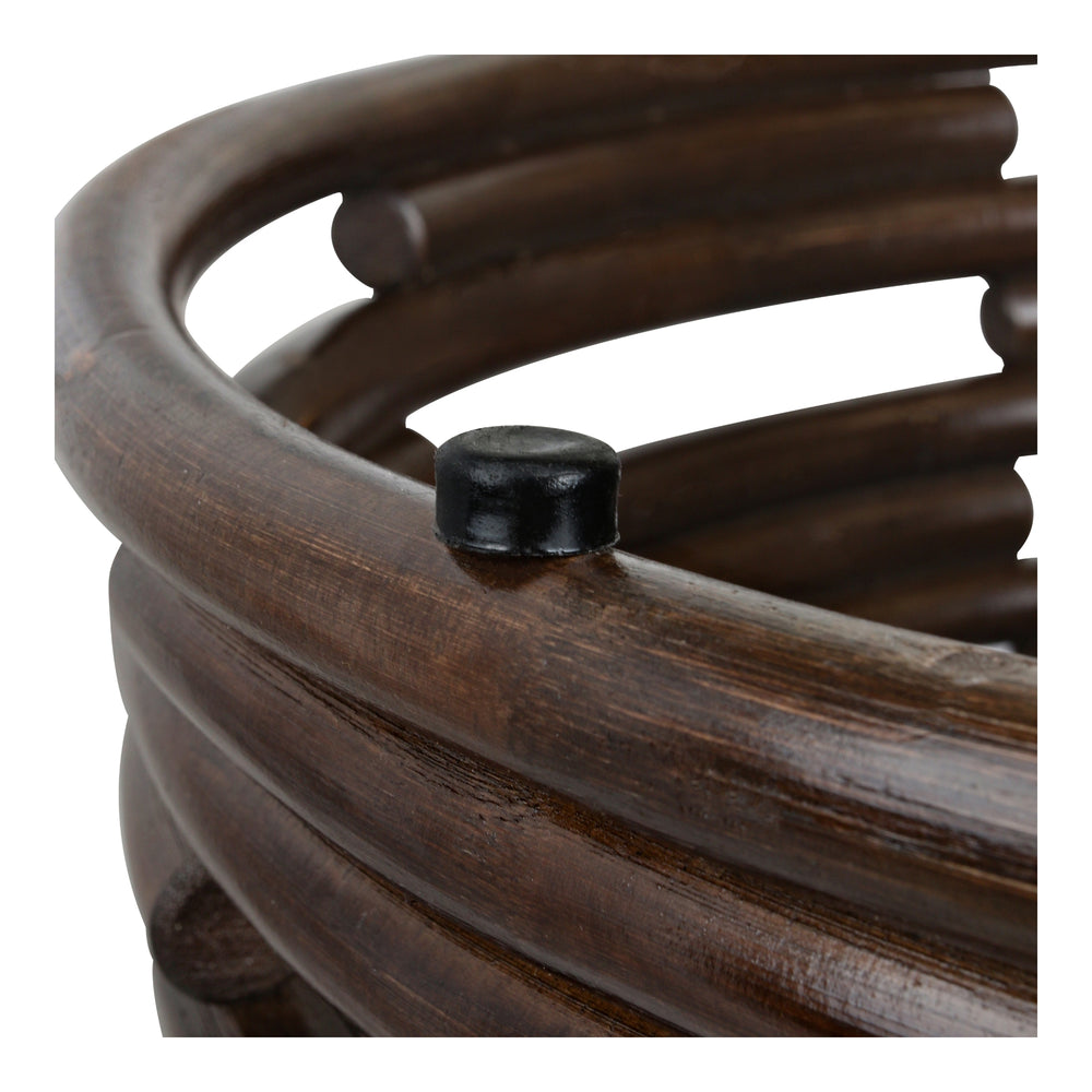 Zeke Rattan Side/End Table with Wood Top - Espresso Brown - view 5