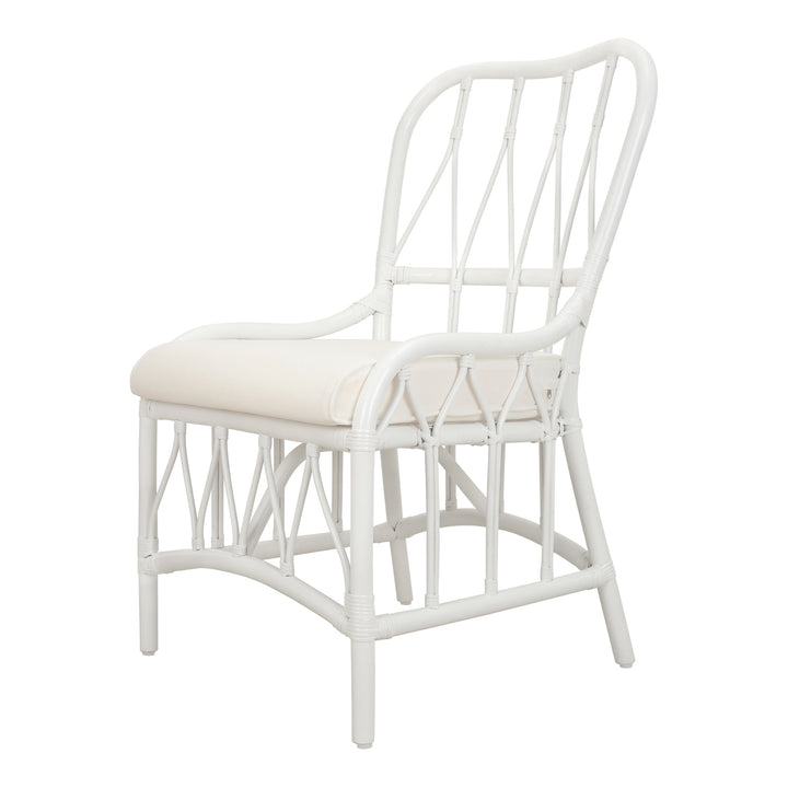 Ayanna Rattan Dining Side Chair - White