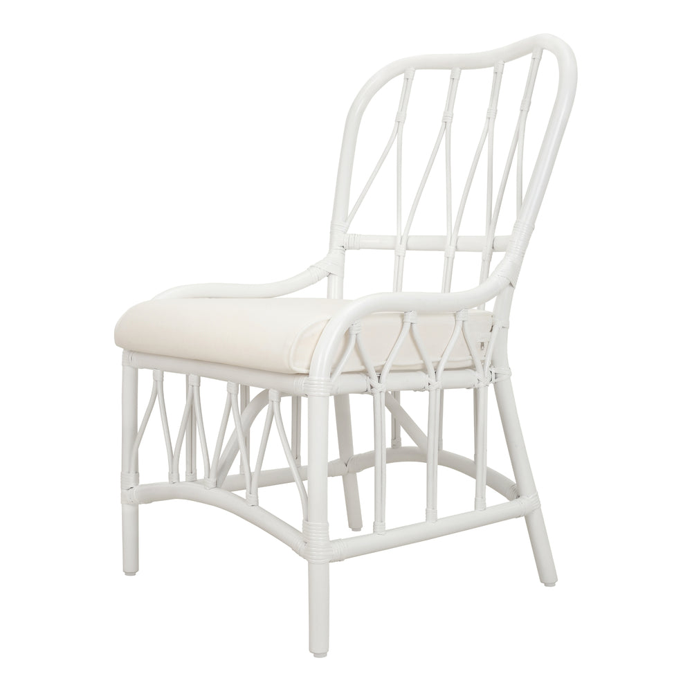 Ayanna Rattan Dining Side Chair - White