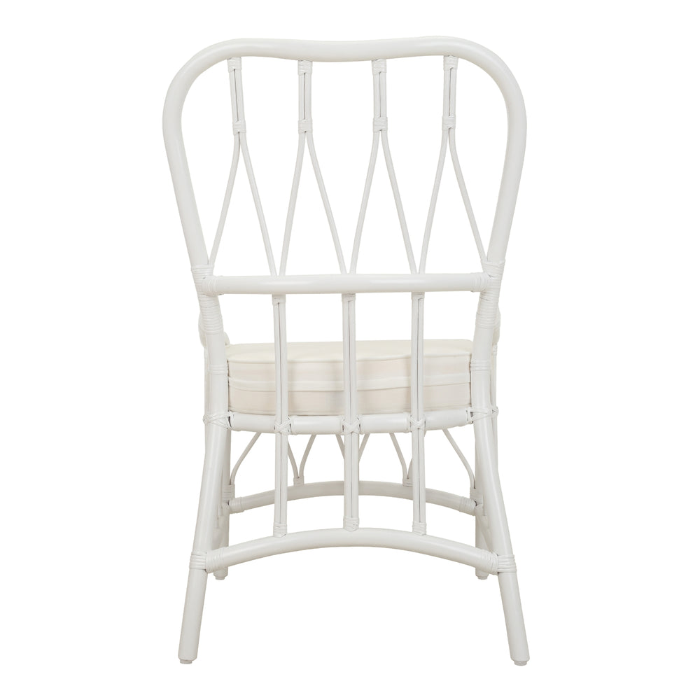 Ayanna Rattan Dining Side Chair - White - view 6