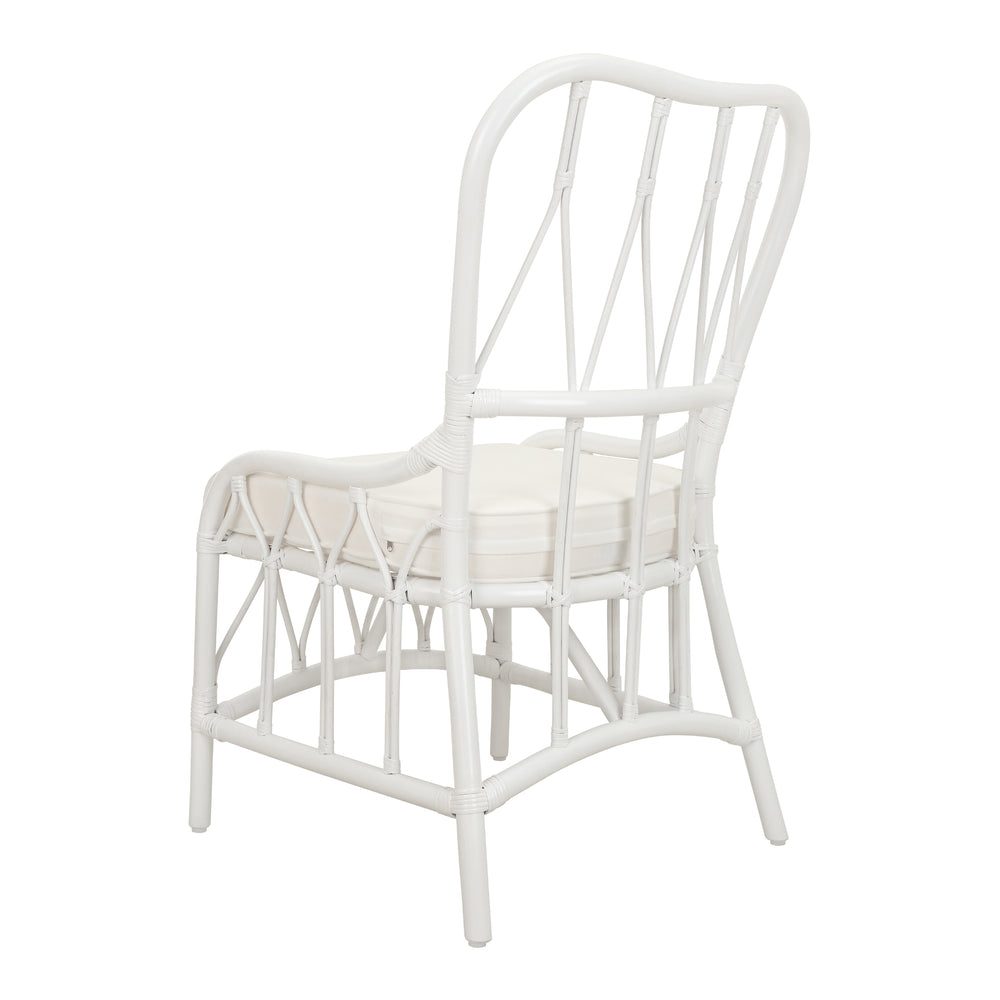 Ayanna Rattan Dining Side Chair - White - view 7