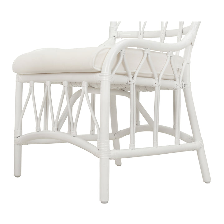 Ayanna Rattan Dining Side Chair - White - view 8