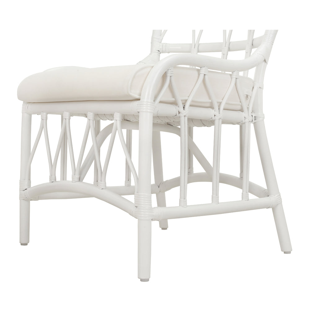 Ayanna Rattan Dining Side Chair - White - view 8