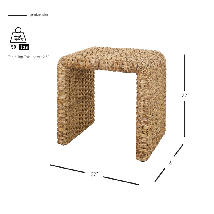 Vaine Abaca Side/End Table - Natural - view 2