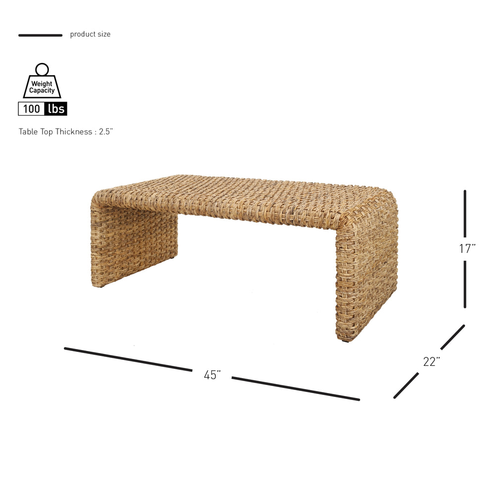 Vaine Abaca Coffee Table - Natural - view 2