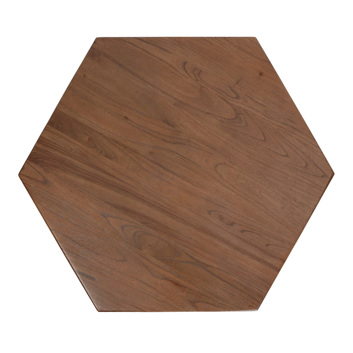 Kano Rattan Coffee Table with Wood Top - Cane Brown - view 5