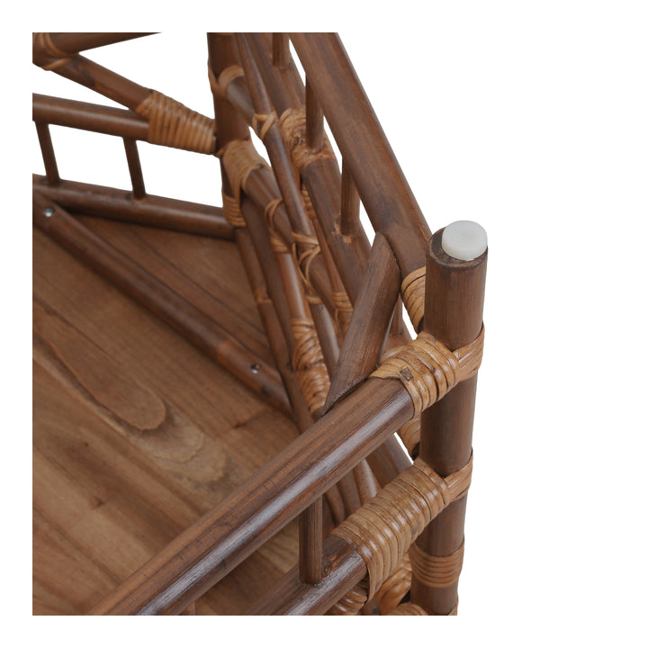 Kano Rattan Coffee Table with Wood Top - Cane Brown - view 7