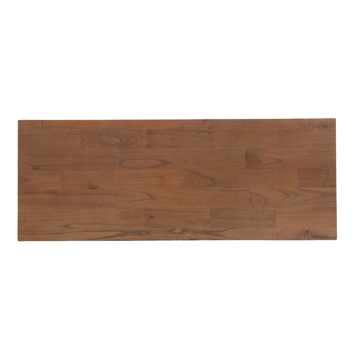 Sorea Rattan Console Table with Wood Top - Cane Brown - view 6
