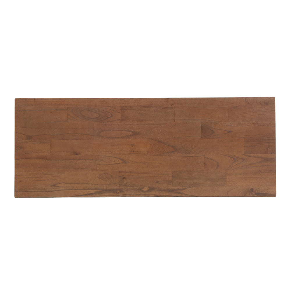 Sorea Rattan Console Table with Wood Top - Cane Brown - view 6