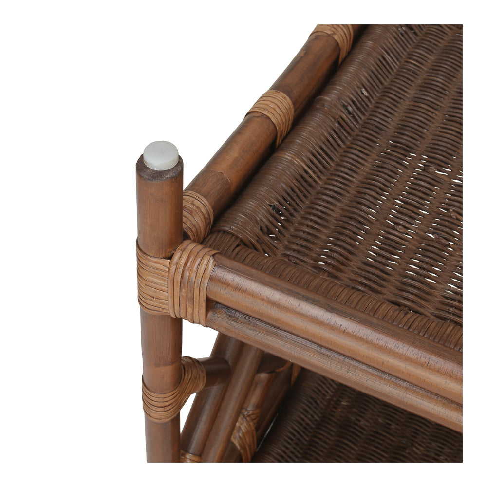 Sorea Rattan Console Table with Wood Top - Cane Brown - view 8