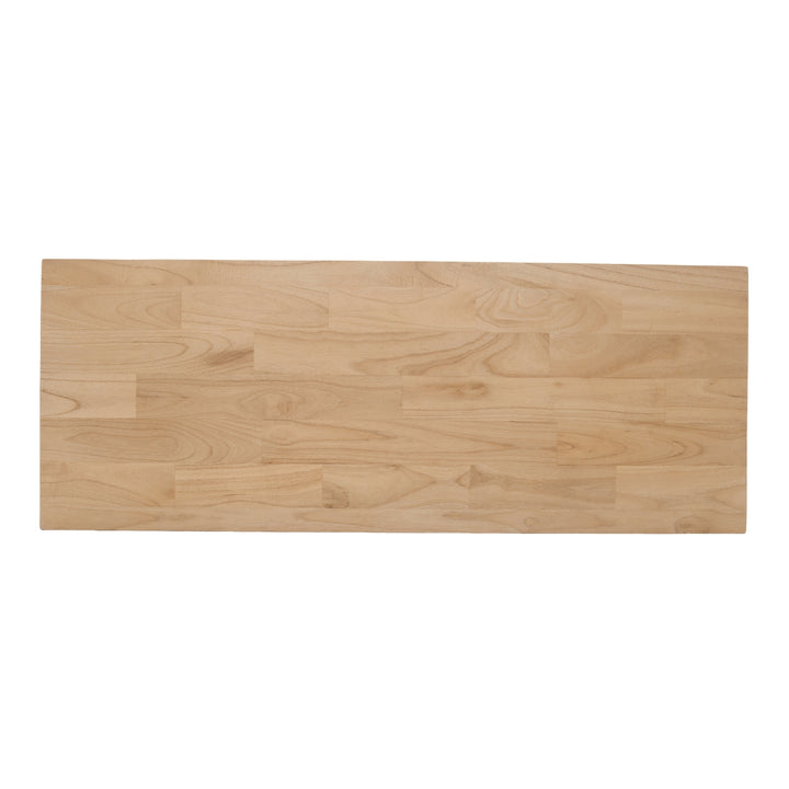 Sorea Rattan Console Table with Wood Top - Natural Wheat - view 6