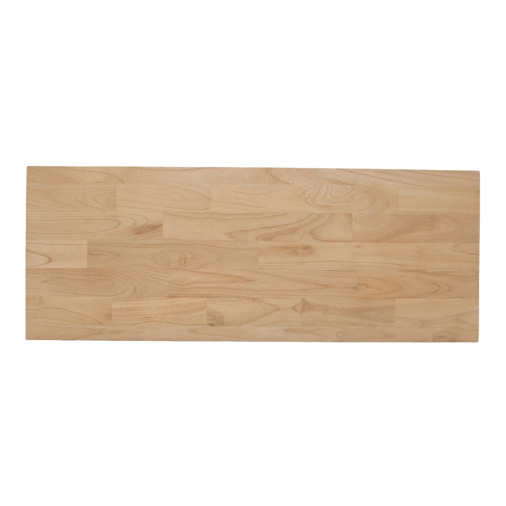 Sorea Rattan Console Table with Wood Top - Natural Wheat - view 6