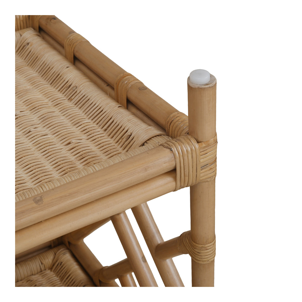 Sorea Rattan Console Table with Wood Top - Natural Wheat - view 8