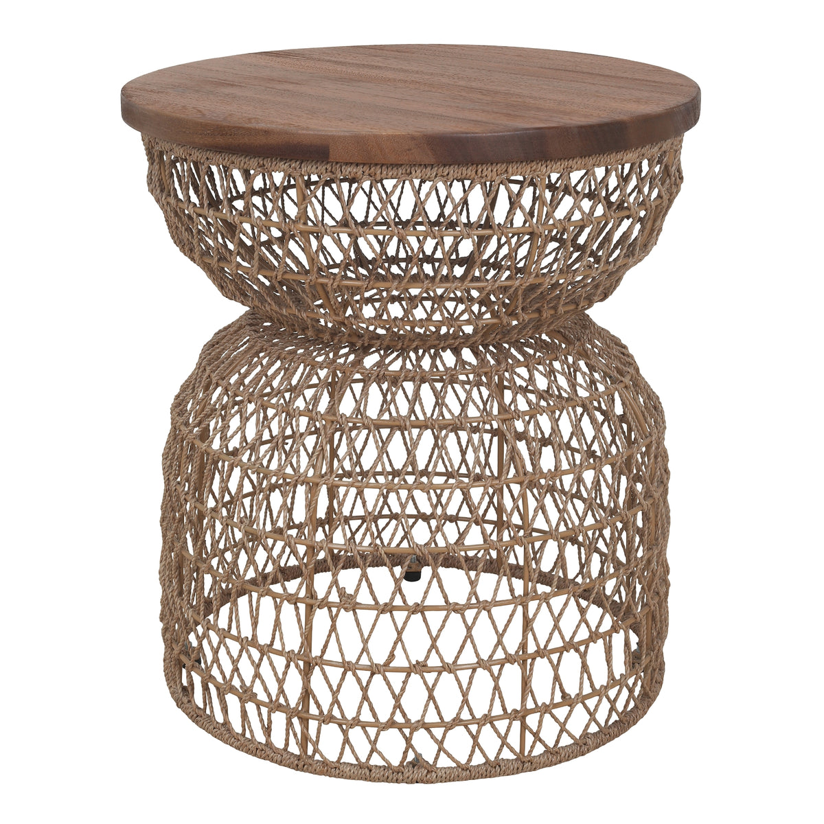 Looma Side/End Table with Brown Wood Top - Natural