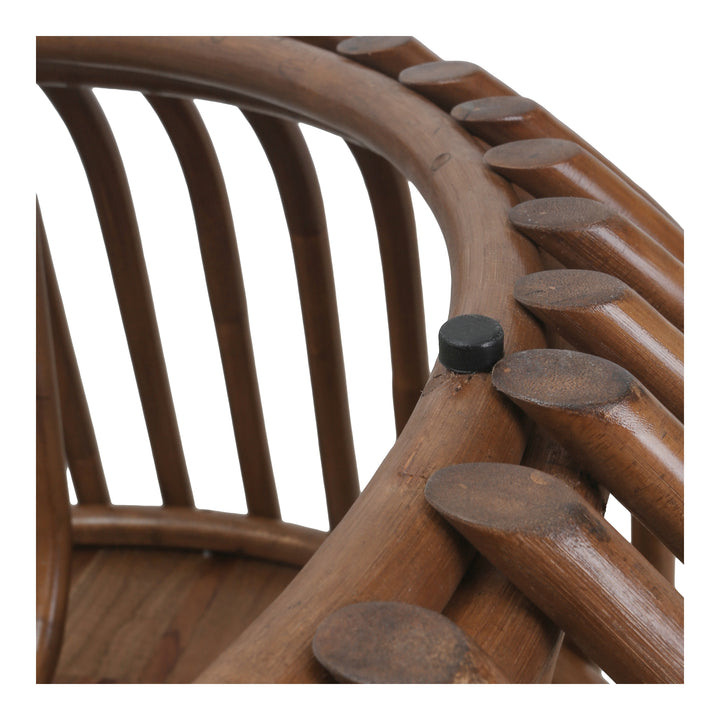 Bexa Rattan Coffee Table with Wood Top - Cane Brown - view 6