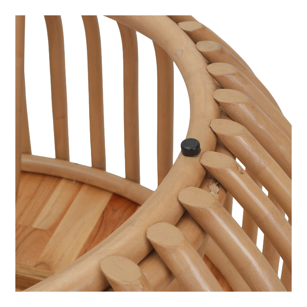 Bexa Rattan Coffee Table with Wood Top - Honey - view 6