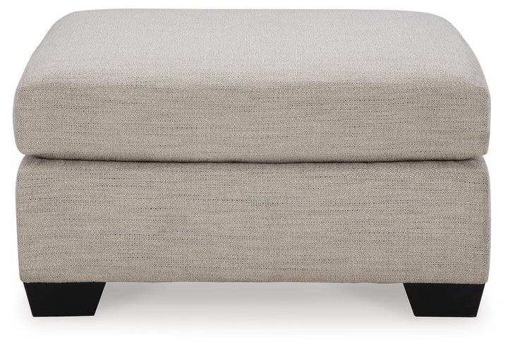 Mahoney Oversized Accent Ottoman - Pearl Silver (3)