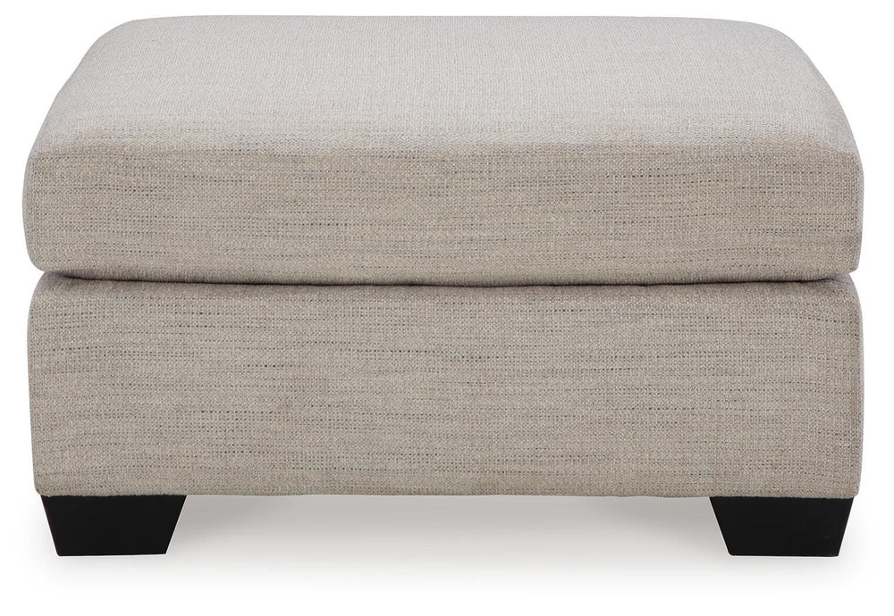 Mahoney Oversized Accent Ottoman - Pearl Silver (3)