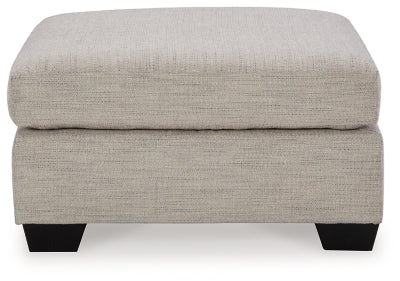 Mahoney Oversized Accent Ottoman - Pearl Silver | Ashley Furniture