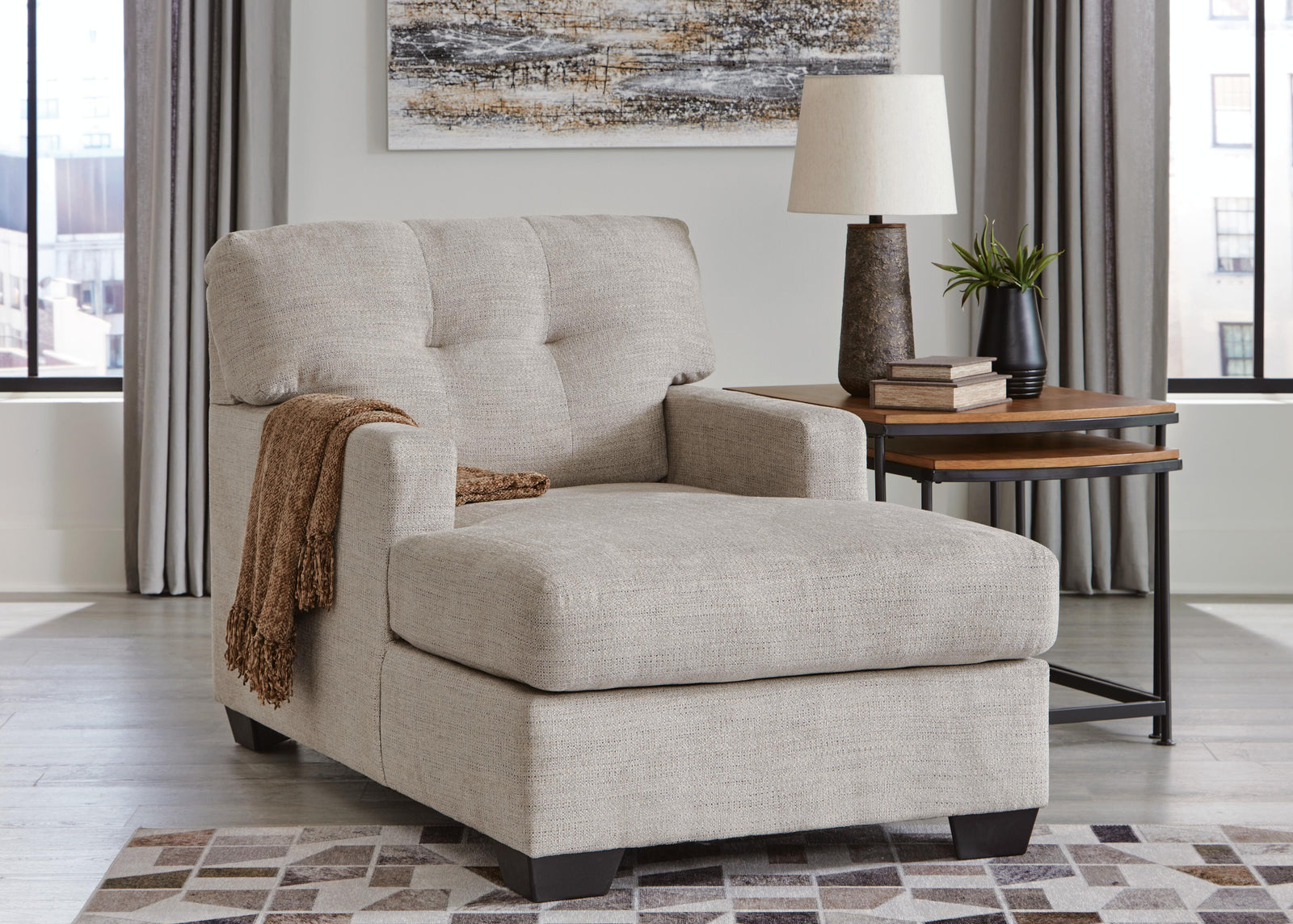 Mahoney Chaise - Pearl Silver (2)