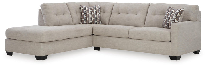 Mahoney 2-Piece Sleeper Sectional with Chaise - Pebble (1)