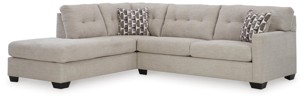 Mahoney 2-Piece Sleeper Sectional with Chaise - Pebble (1)