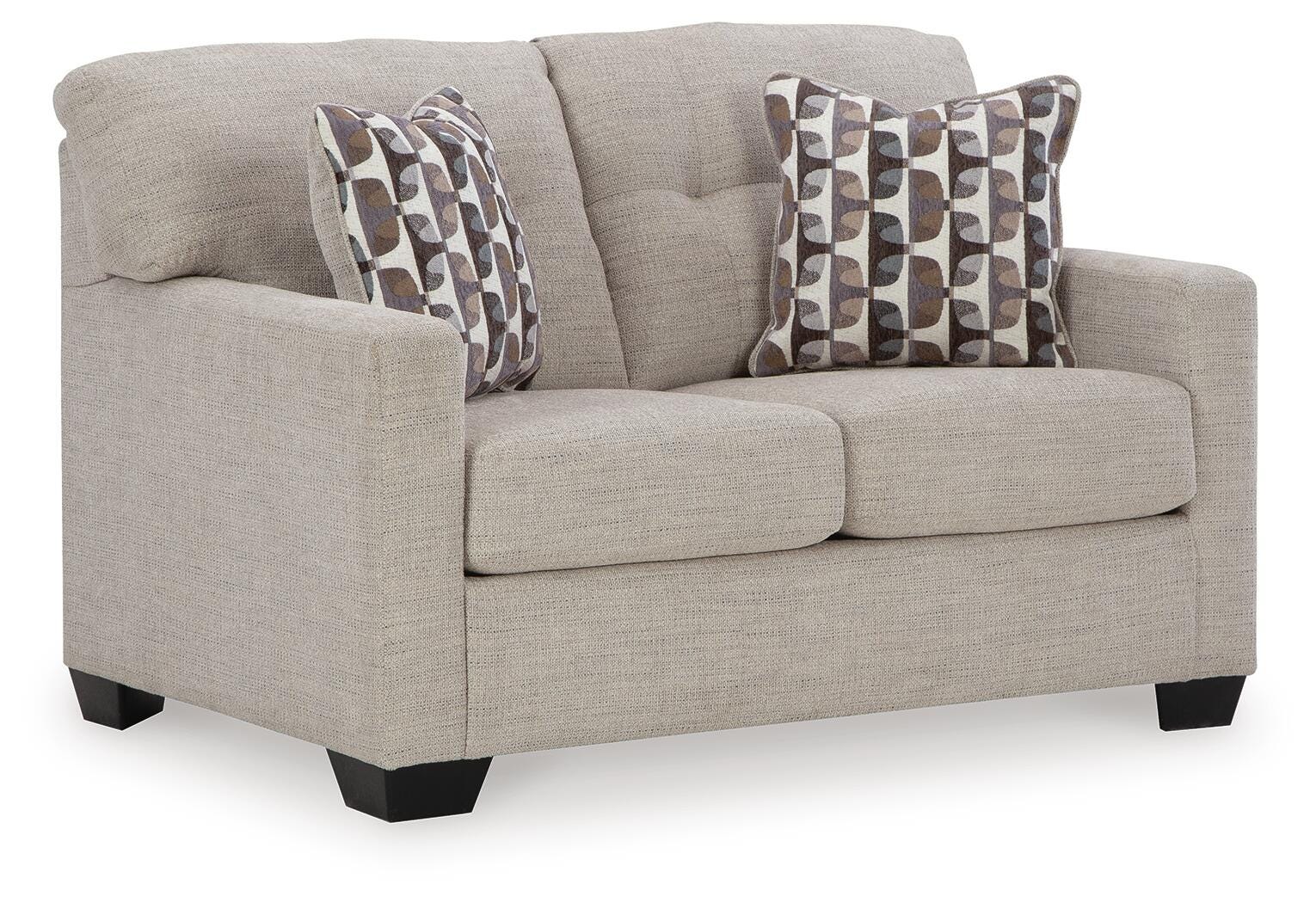 Mahoney Loveseat - Pearl Silver (1)