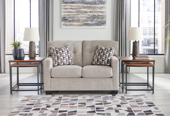Mahoney Loveseat - Pearl Silver (2)