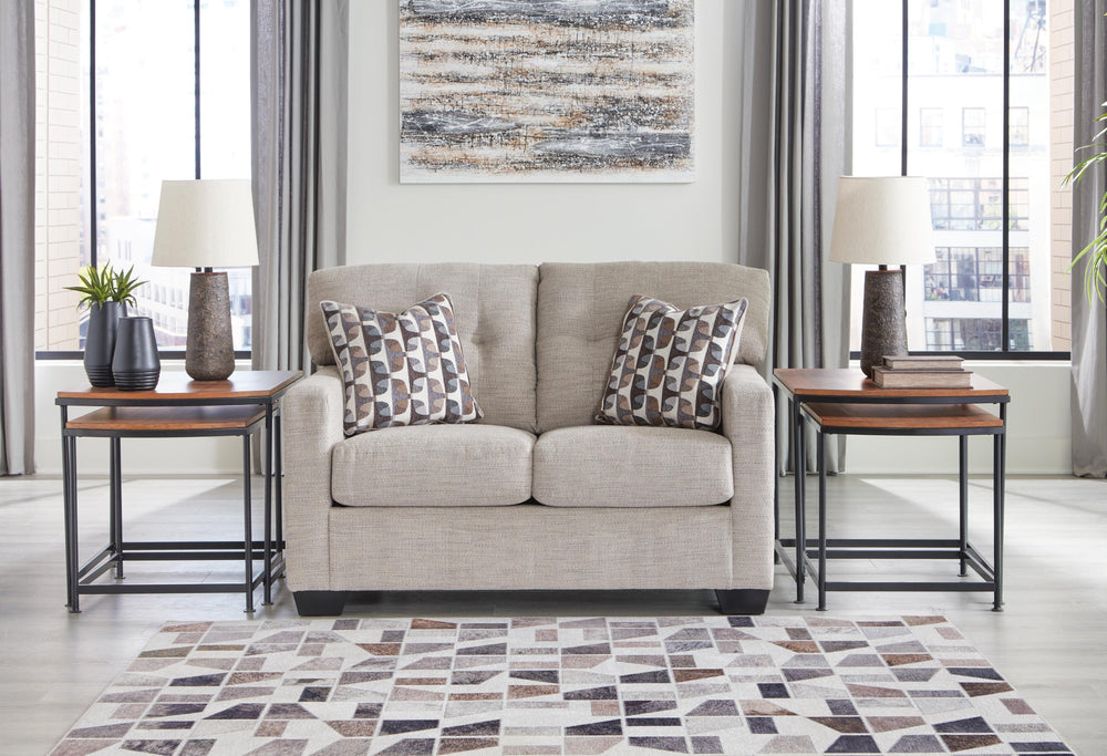 Mahoney Loveseat - Pearl Silver (2)