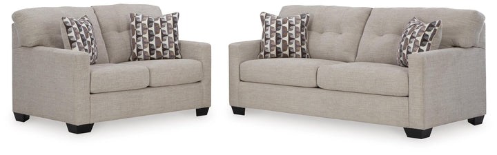 Mahoney Sofa and Loveseat - Pebble (1)