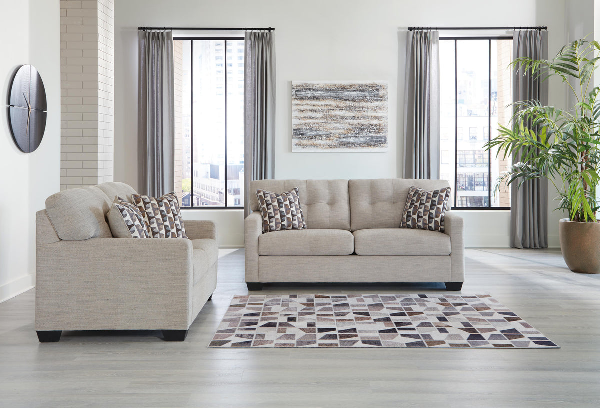 Mahoney Sofa and Loveseat - Pebble (2)