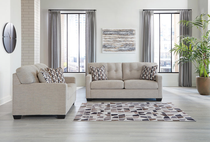 Mahoney Sofa and Loveseat - Pebble (2)