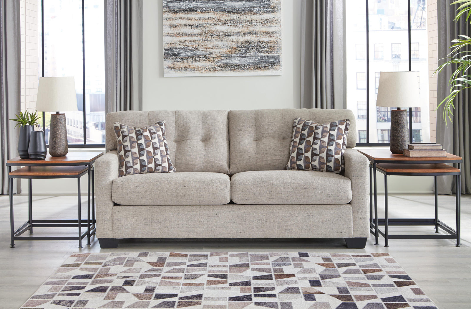 Mahoney Sofa - Pearl Silver (1)