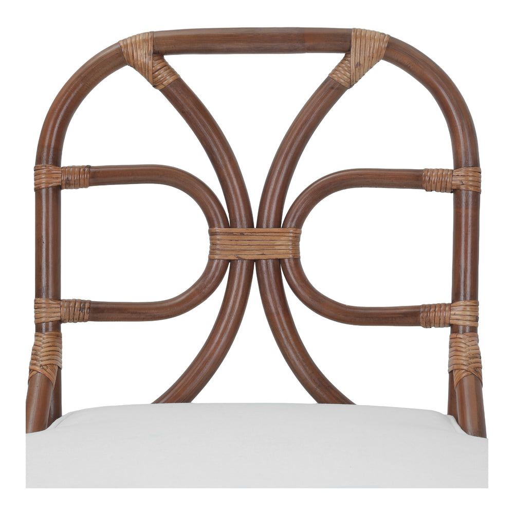 Eira Rattan Dining Side Chair - Cane Brown - view 8