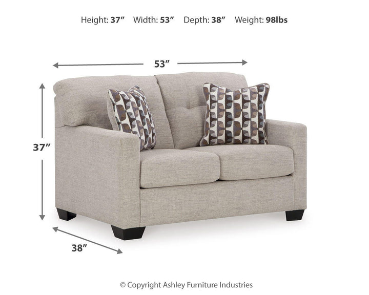 Mahoney Loveseat - Pearl Silver (6)