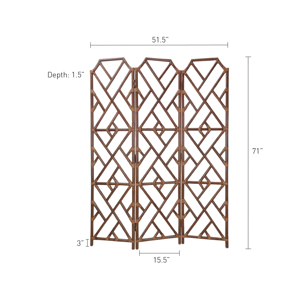 Kara Rattan Divider - Cane Brown - view 2